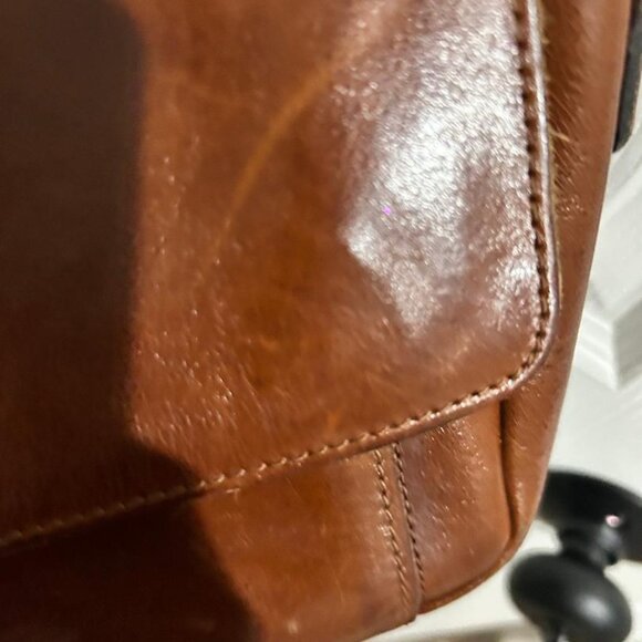 Patricia Nash Leather Shoulder Bag with Crossbody Strap Cognac - Picture 2 of 7